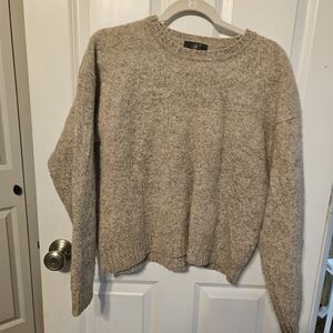 Club Room Virgin Wool Cozy Beige Sweater